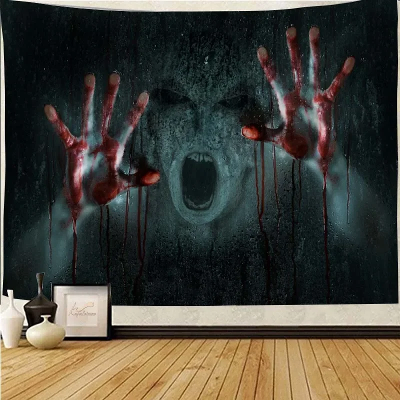 Home Decor Horror Movie Tapestry Halloween Gifts Prank Wall Art Bedroom Living Room Gothic 230x180cm tapiz