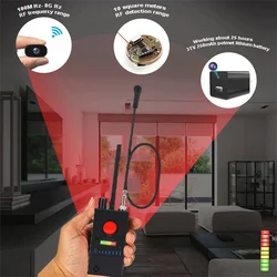 Wireless RF Signal detector Anti-Spy Detectors Spy-Camera GPS Tracker Finder Lens Audio Bug GSM Listening Device Radio Scanner
