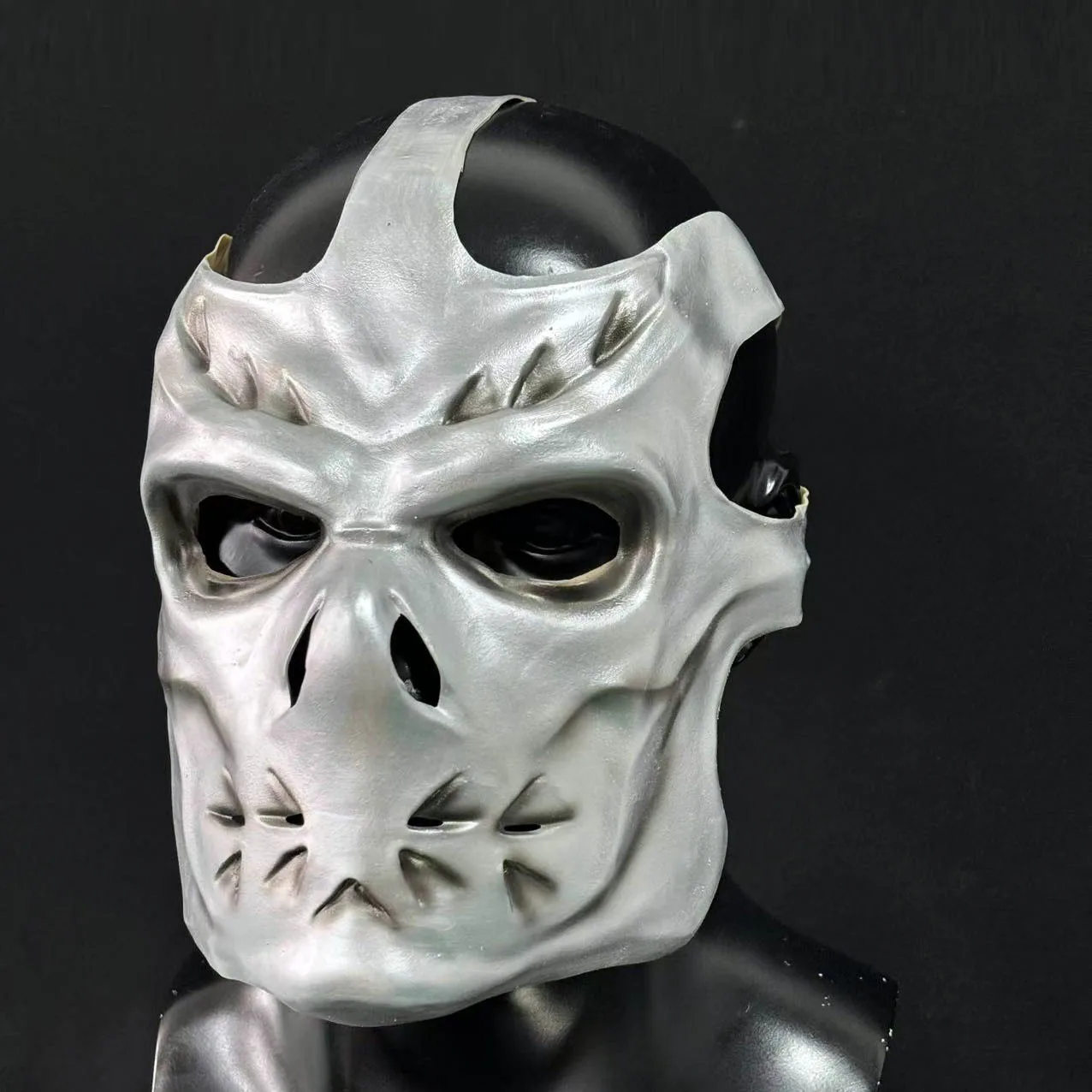 Halloween Gruseliger Totenkopf-Maske aus Naturlatex, Vollkopfmaske für Halloween-Party, Cosplay und Kostümpartys – Detail 1