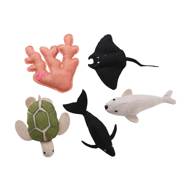 The new canvas collection of Sea creatures includes sound paper bite resistant interactive play pet supplies