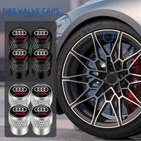 4pcs Car Tire Valve Air Port Stem Cover Cap Plug CNC For Audi A1 A3 A4 A5 A6 A7 S3 S4 S5 S6 RS3 RS4 RS5 RS6 Q3 Q5 Q7