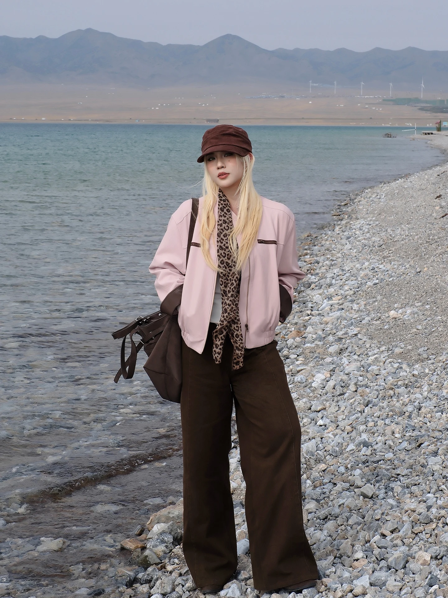 

Fall Winter 2025 New Women's Outdoor Faionable Pure Color Loose Slimming Trendy Daily Top Coat Commute Sle Long Sve Zi...