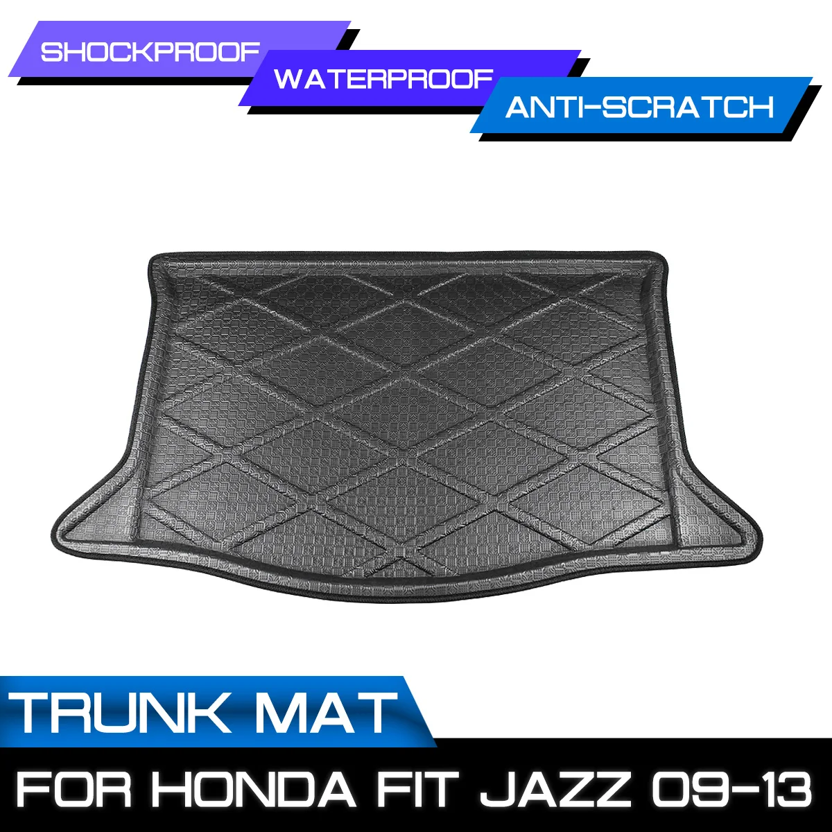 For Honda FIT JAZZ 2009 2010 2011 2012 2013 Car Floor Mat Carpet Rear Trunk Anti-mud Cover