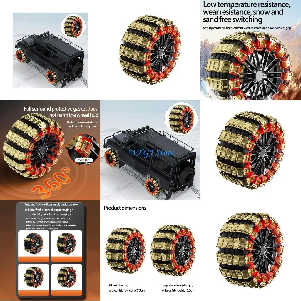 

37JE Strong Against Slip Fetters 4PCS Set Firm Steel Quick Installation Automobiles