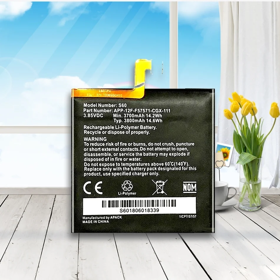 S60 Battery For Caterpillar Cat Mobile Phone Replacement Lithium Polymer Bateria