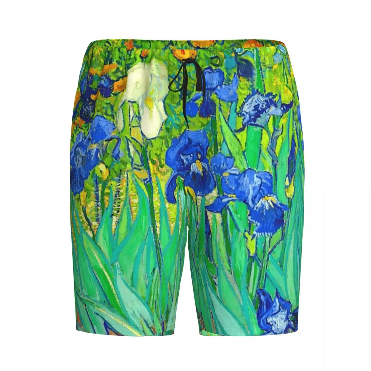 

Мужские пижамные штаны с принтом «Ирисы» Винсента Ван Гога, шорты для сна, домашние брюки, нижняя часть пижамы