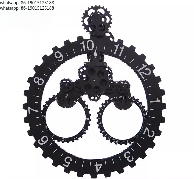 European Retro Wall-mounted Clock,Gear Mechanical Clock