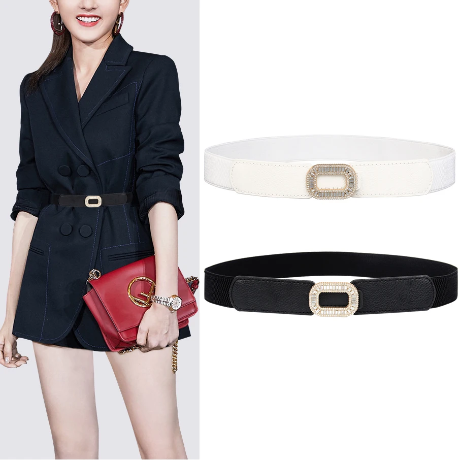 جديد مطاطا رقيقة حزام الديكور يقترن مع تنورة اللباس Cummerbunds أزياء بسيطة ضيقة حزام تنورة تنوعا