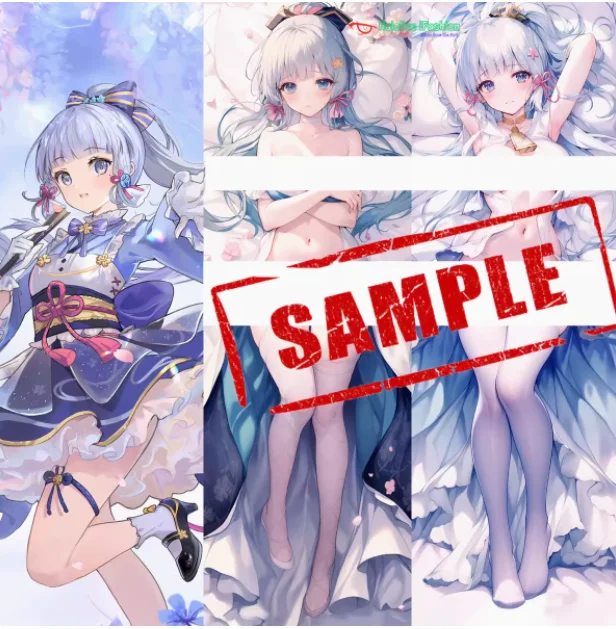 Japanse Anime Genshin Impact Kamisato Ayaka Sexy Dakimakura Knuffelen Lichaam Kussensloop Hoes Kussensloop Kussen Geschenken Nieuwe Hol