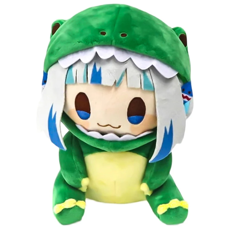 Hololive-muñeco de peluche de Anime de Gawr Gura Nhlp, muñeco de peluche de Anime, almohada suave, bonito regalo para fanáticos de la figura de dibujos animados