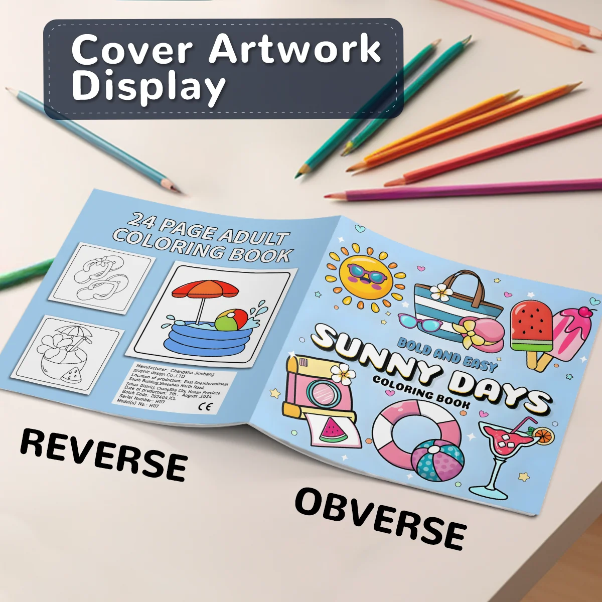 Summer-Themed Coloring Book for Relaxation | 24 Pages of Colorful and Joyful Designs | Perfect Gift for Holiday Parties