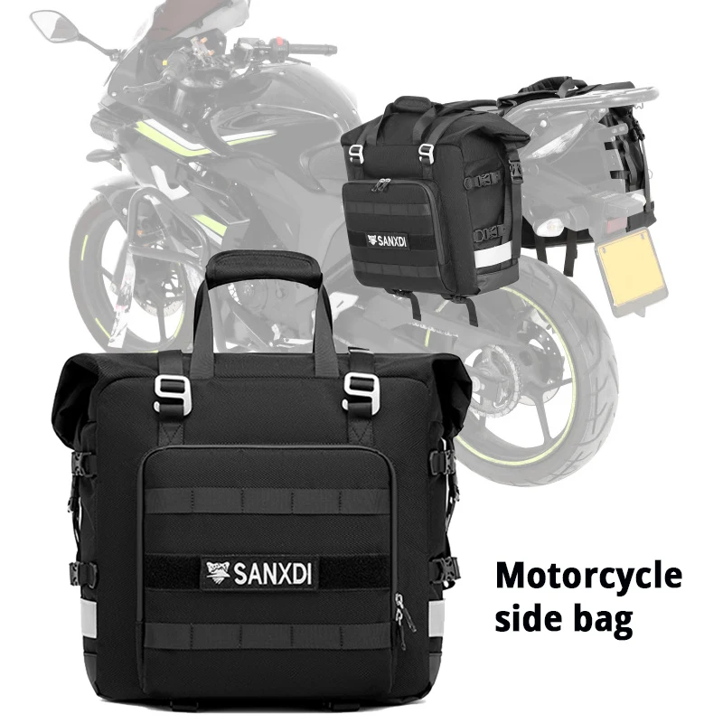 

Motorcycle SaddleBag 20L-25L Universal Side Bag With Removable 100% Waterproof Inner Bag Travel Motorbike Luggage ﻿