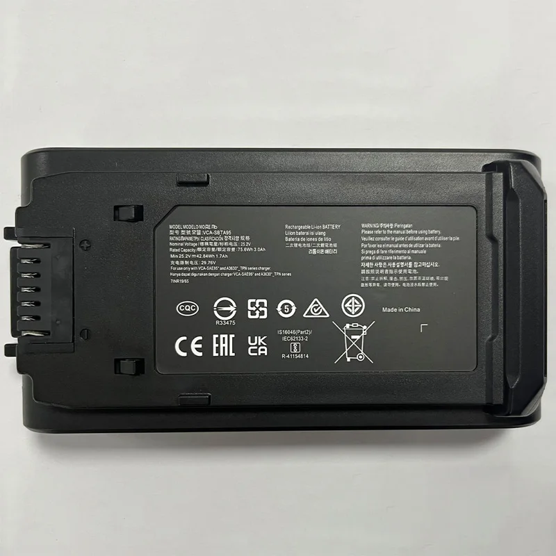 بطارية بديلة 25.2 فولت VCA-SBT95 لبطاريات المكنسة الكهربائية المحمولة Samsung Vca-sbta95/bespoke Jet Plus / Jet 95