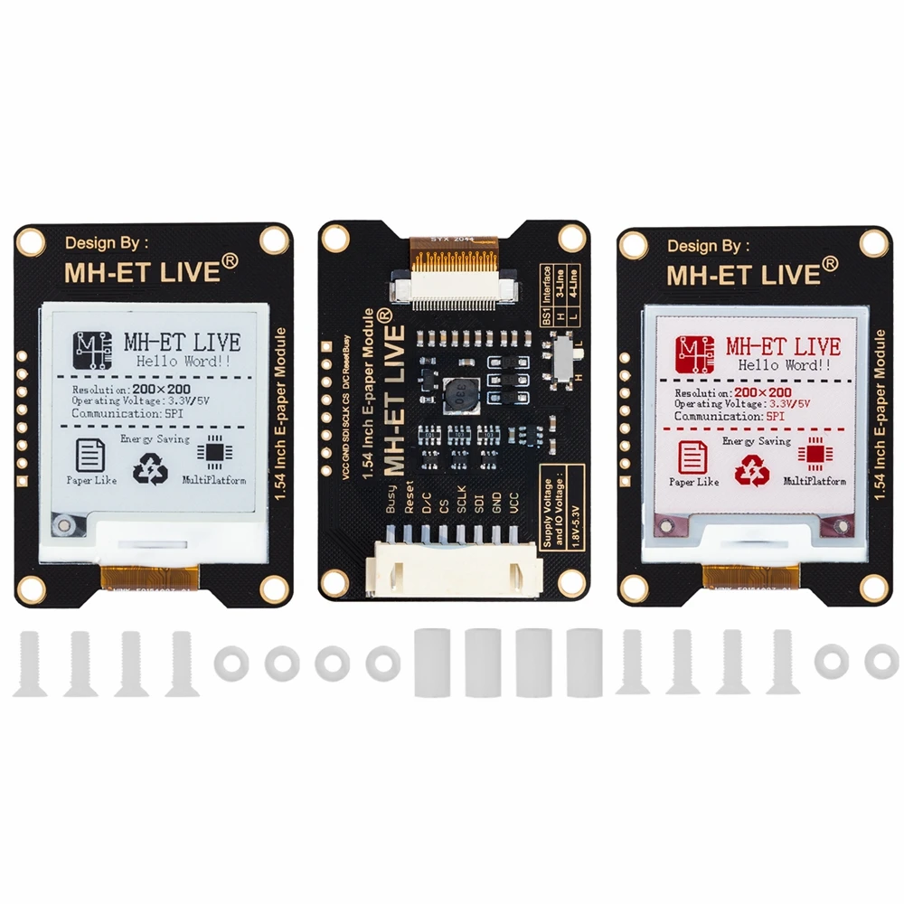 MH-ET LIVE 1,54 Zoll Epaper Modul E-Paper E-Ink EInk Display Bildschirm SPI Unterstützung Global/Teil für Arduino STM Raspberry Pi ESP32