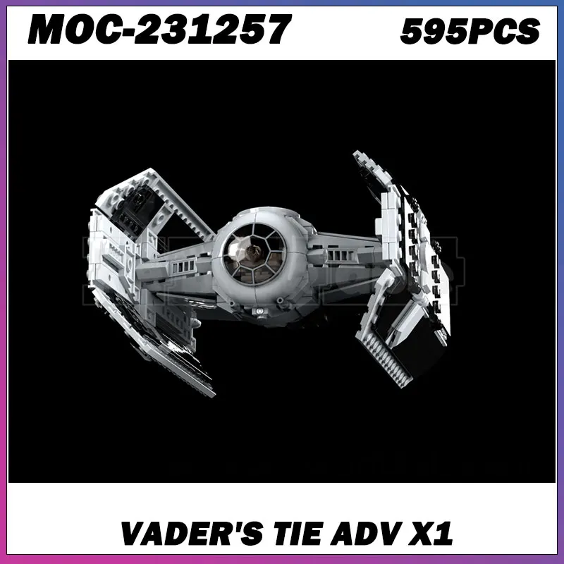 

Горячий фильм MOC, строительный блок, серия космических кораблей, серый космический корабль, креативная модель кирпича, образовательная игрушка на день рождения, MOC-231257, 595 шт.