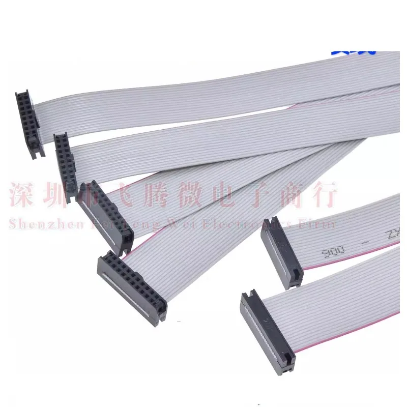 FC2.0mm Spacing 1.0 IDC Line 20 50 Cm 6/8/10/12/14/16/18/20/22/24/26/28/30/34/40/50/60 P JTAG Cable AVR Dual Head Same Direction