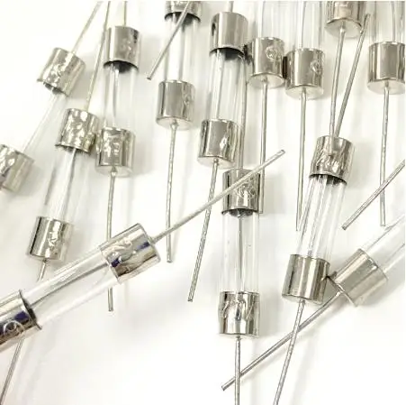 60pcs/lot 5x20 Glass Fuse Tube With Pin Quick Break 5x20 Glass Fuse Tube With Pin Quick Break 0.5A-20A Current 250V Induction