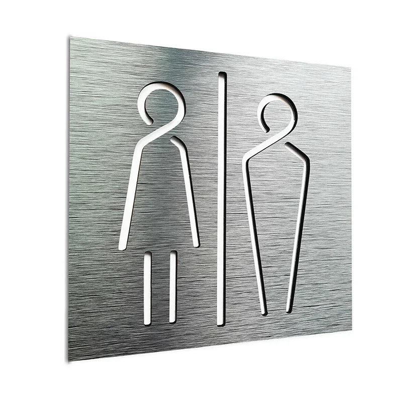 Customized Composite Aluminum Plastic Board Unisex Male Female Bathroom Sign Apartment Renovation Door Number