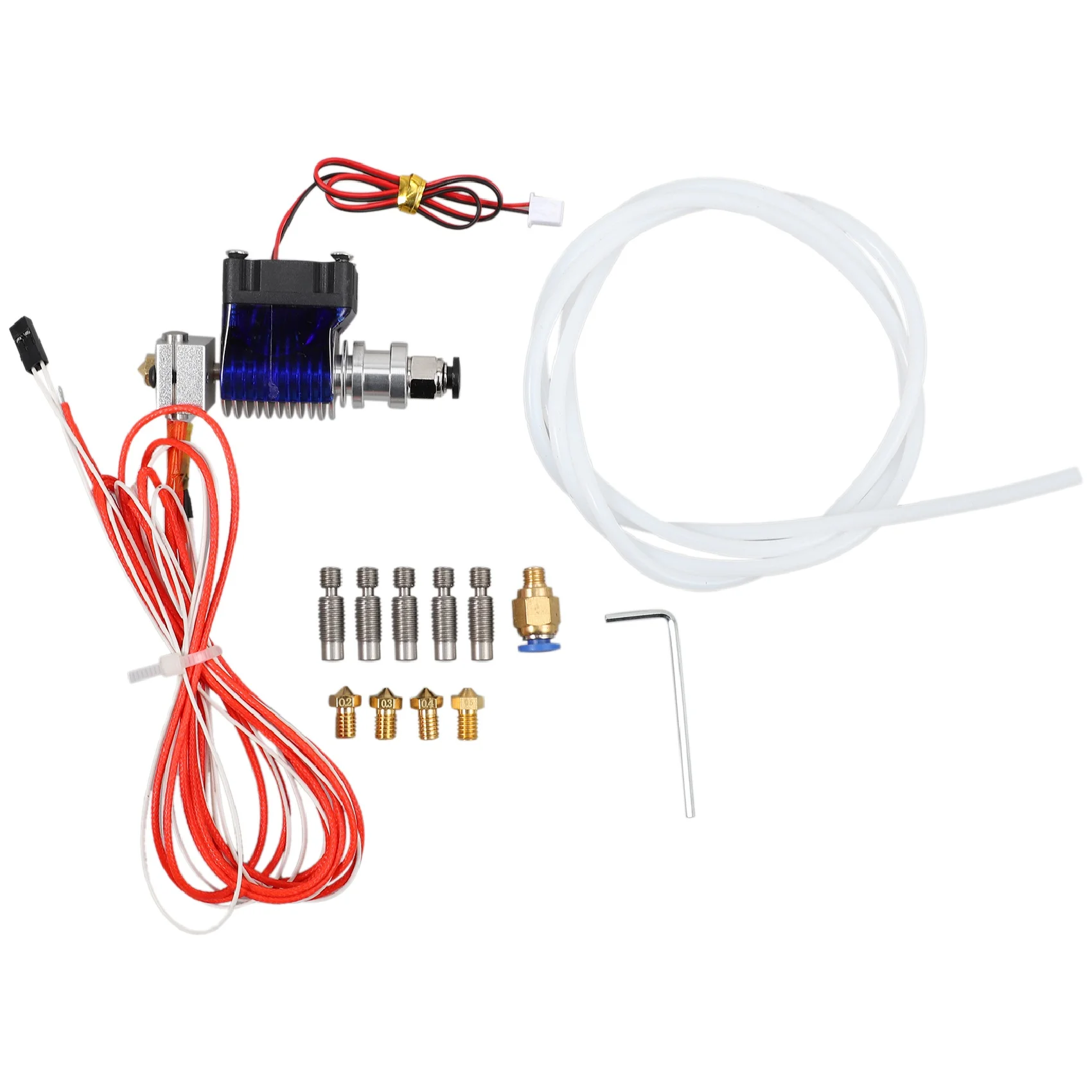 

J Style головка Hotend Полный комплект с 5 шт. печатной головкой экструдера + 5 шт. насадок горловины для 3D-принтеров E3D V6 Makerbot Reprap