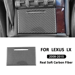 For Lexus LX 2008-2015 Carbon Fiber Automotive Interior Central Console Storage Box Panel Cover Modification Decoration Sticker