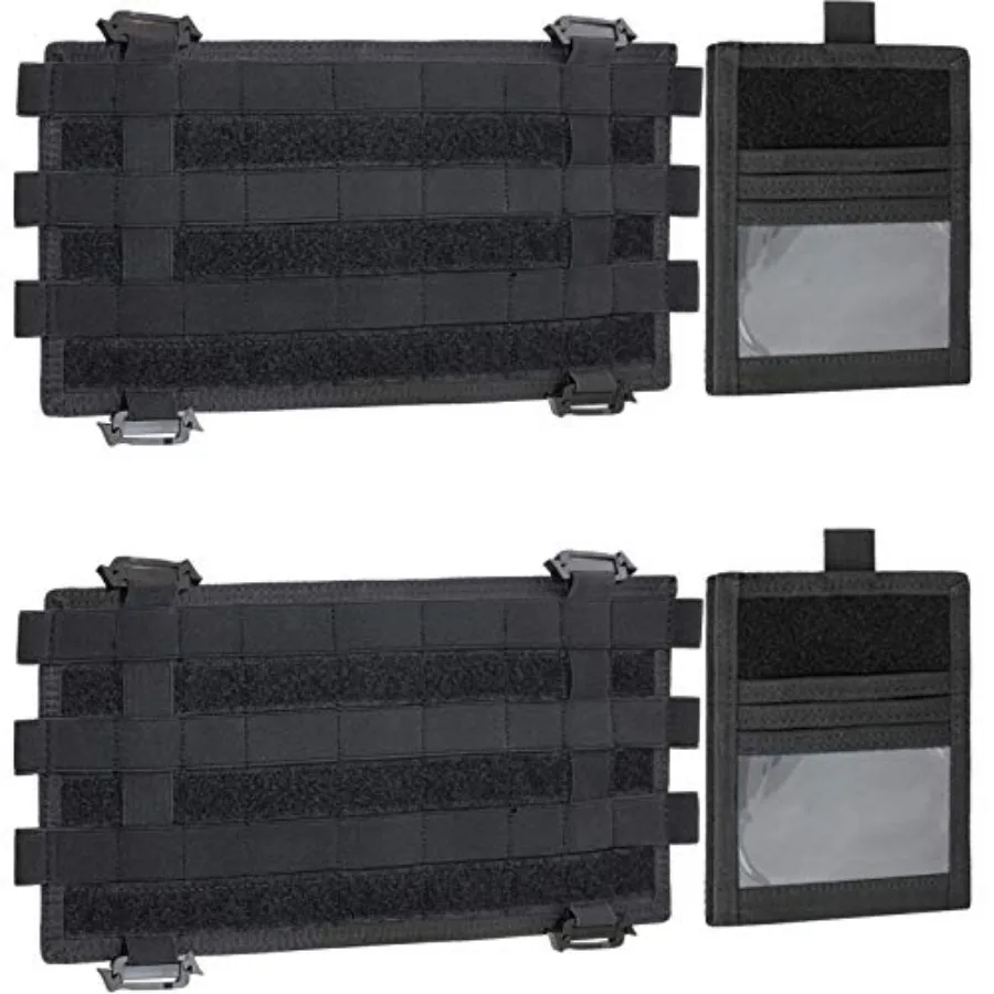 

Car Visor Organizer with Detachable Card Pouch Auto Sun Visor Storage Molle Panel with Elastic Webbing Slots for Glasses and Ta