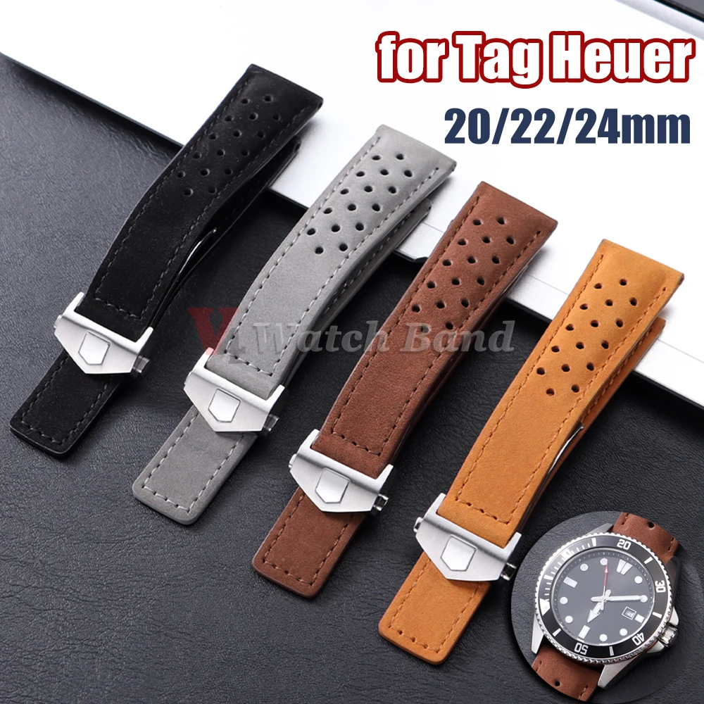 Echtes Rindsleder-Uhrenarmband für Tag Heuer für Carrera-Serie, 20 mm, 22 mm, 24 mm, Business-Männer und Damen, universelles Armband