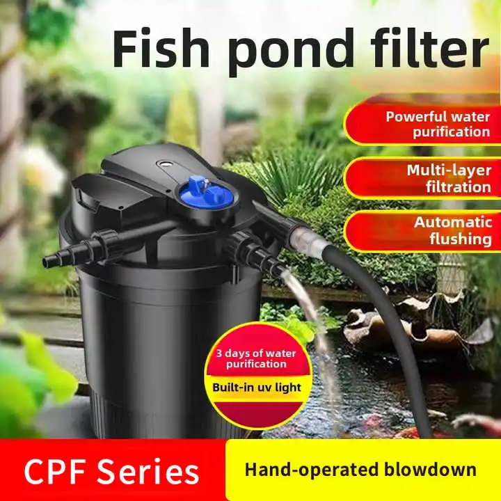 4000L/H Pond Filter with 9w UV Light Water Treatment Aquarium Filter Fish Tank Water Koi Pond Filter CPF-1500 view 4