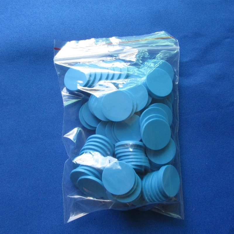 100pcs/Pack 23MM Single Color Small Chip Poker Game Token Solid Plastic Chip Card, image 4
