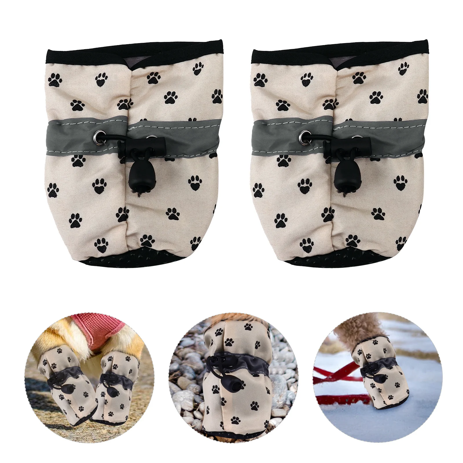 

4Pcs Pet Shoes for Dogs Waterproof Anti-Slip Booties Comfortable Fit Ideal for Walking Or Indoor Protection Yellow