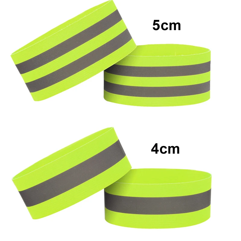 1pc Reflective Bands Safety Flashing Armband Belt Glow In The Dark Bracelet for Night Jogging Walking Biking Cycling Running