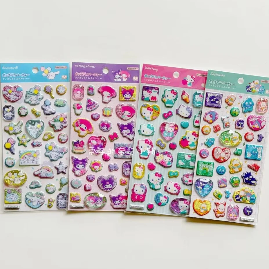 

Цветные объемные наклейки Sanrio Hello Kitty Melody Pekkle для декора рабочего стола, творчества, украшения блокнотов и пеналов, подарок для девочек на праздник