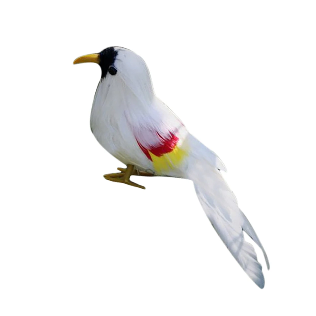 Realistic Bird Artificial Feathered Garden Statue Home Decoration Lifelike Figurine for Shop Window Yard Party