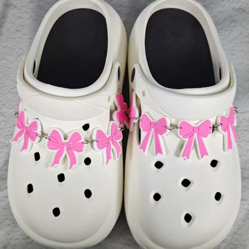 New Funny Butterfly Chain Shoe Flowers For Clogs Detachable Accessories Compatible With All Clogs Fashion Accessory Xmas Gifts