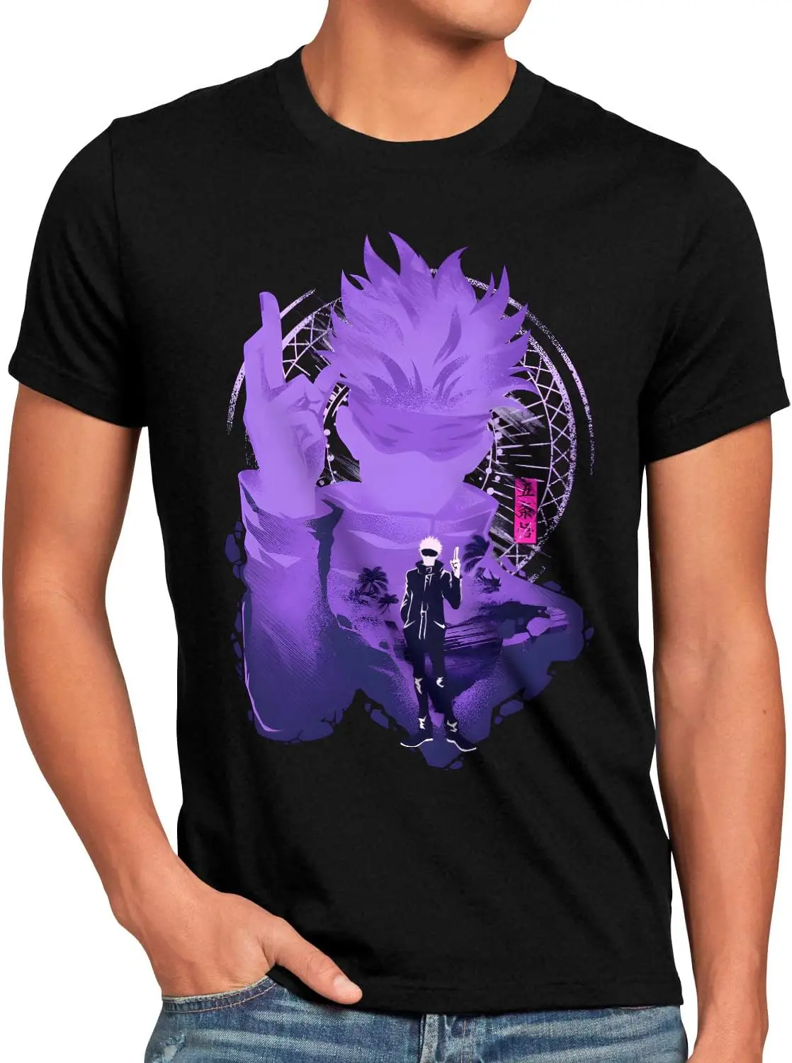 Camiseta de mago más fuerte para Hombre, camisa de Anime Kaisen, Manga japonesa