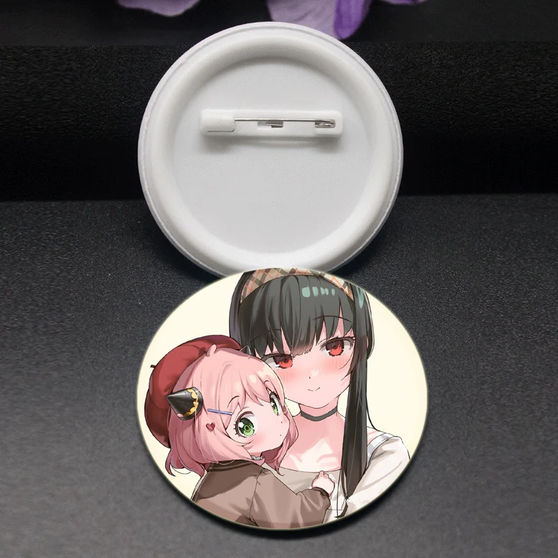 SPY×FAMILY Brooche Round Enamel Pin for Backpacks Decorative Cartoon Badge Fashion Jewelry Accessories Fans Gift Yor Forger