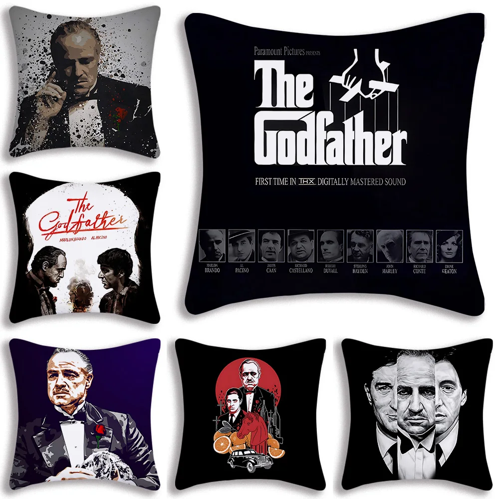 The Godfather Movie Pillow Covers Cartoon Sofa Decorative Home Double-sided Printing Short Plush Cute Cushion Cover