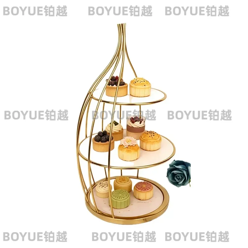 Tiered Stainless Steel Cake Stand Multi Layer Cold Food Display Rack Dessert Buffet Catering Shelf Decor