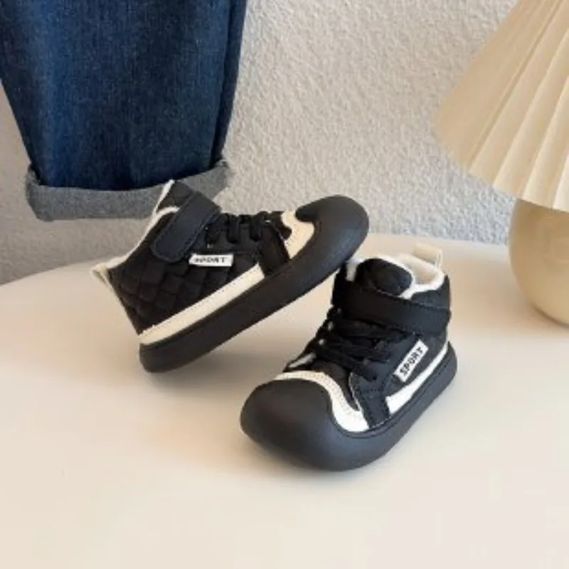 

Осень-зима 2022, новая детская обувь, удобная повседневная обувь на мягкой подошве для мальчиков, модные туфли с высоким берцем для девочек