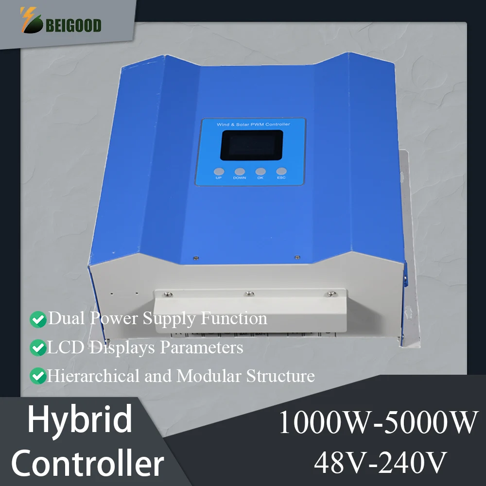 

5000W MPPT Wind Solar Hybrid Controller Boost Charge 12V 24V 48V96V Free Dump Load Support Lithium Lifepo4 Lead Acid GEL Battery