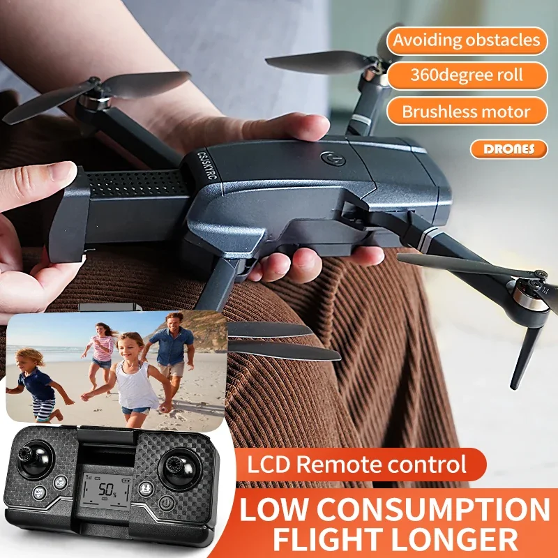 S179 RC Drone Brushless Obstacle Avoidance Drone 4K HD Camera RC Quadrocopter with Light Optical Flow Foldable Helicopters Gifts