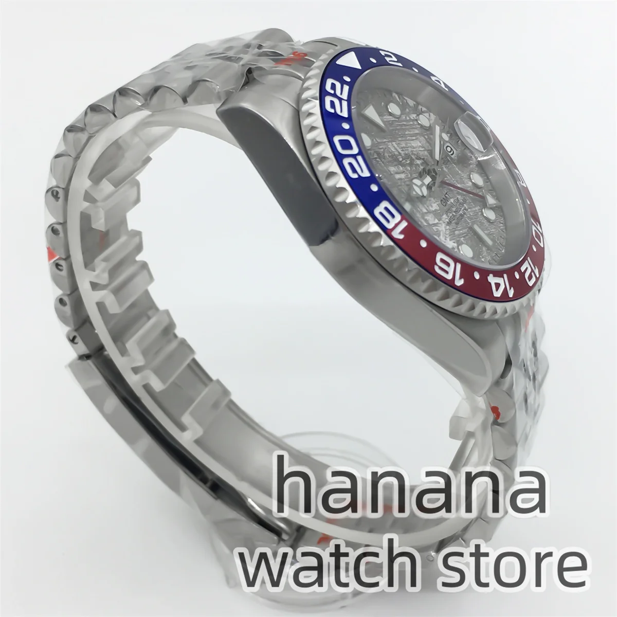 40mm NH34 GMT Men's Diving Automatic Mechanical Watch 120 click one way rotation Sapphire Glass Green C3 Luminou 100m waterproof