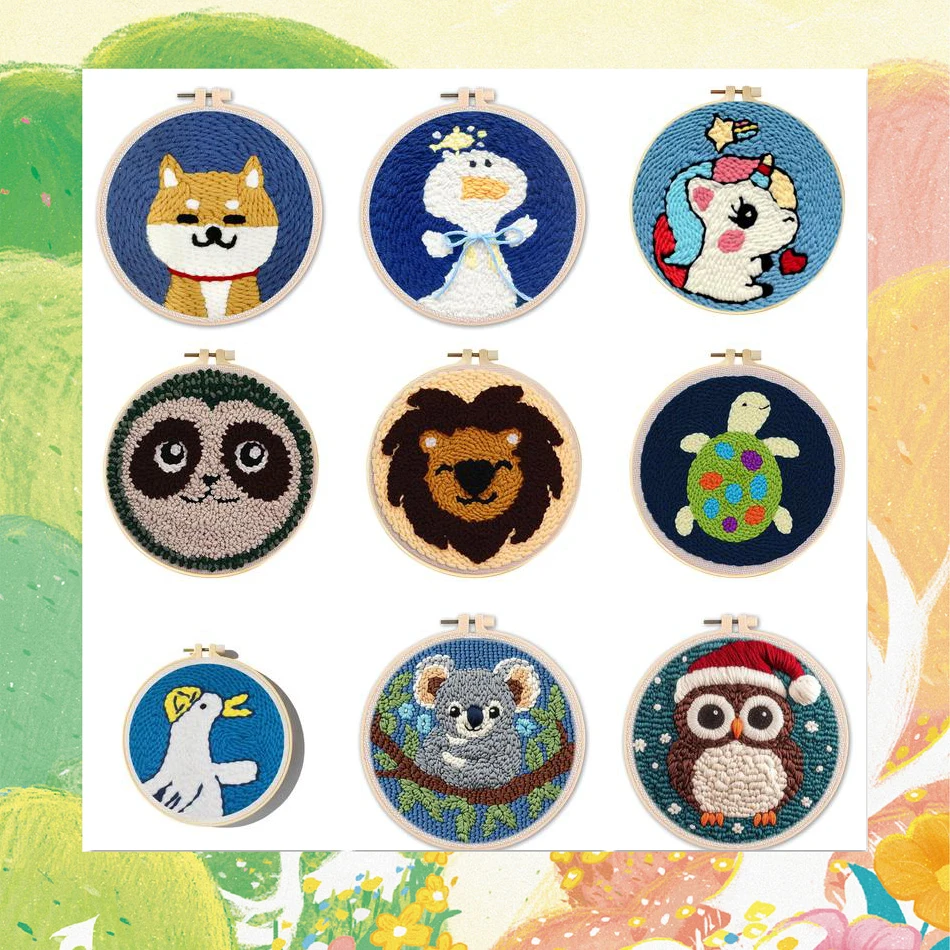 

RUOPOTY Punch Needle Embroidery Starter Kits For Adults Beginners Include Instructions Punch Needle Fabric