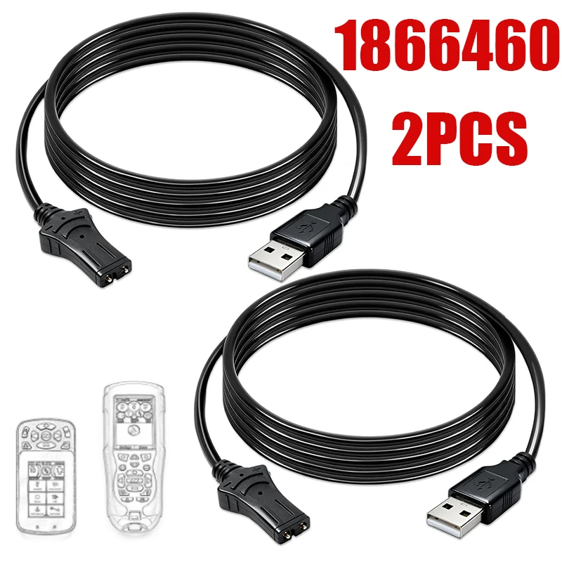 2 Pcs 1866460 Charging Cable Compatible with Minn Kota i-Pilot Remote, Including Bluetooth-Enabled and Legacy Models