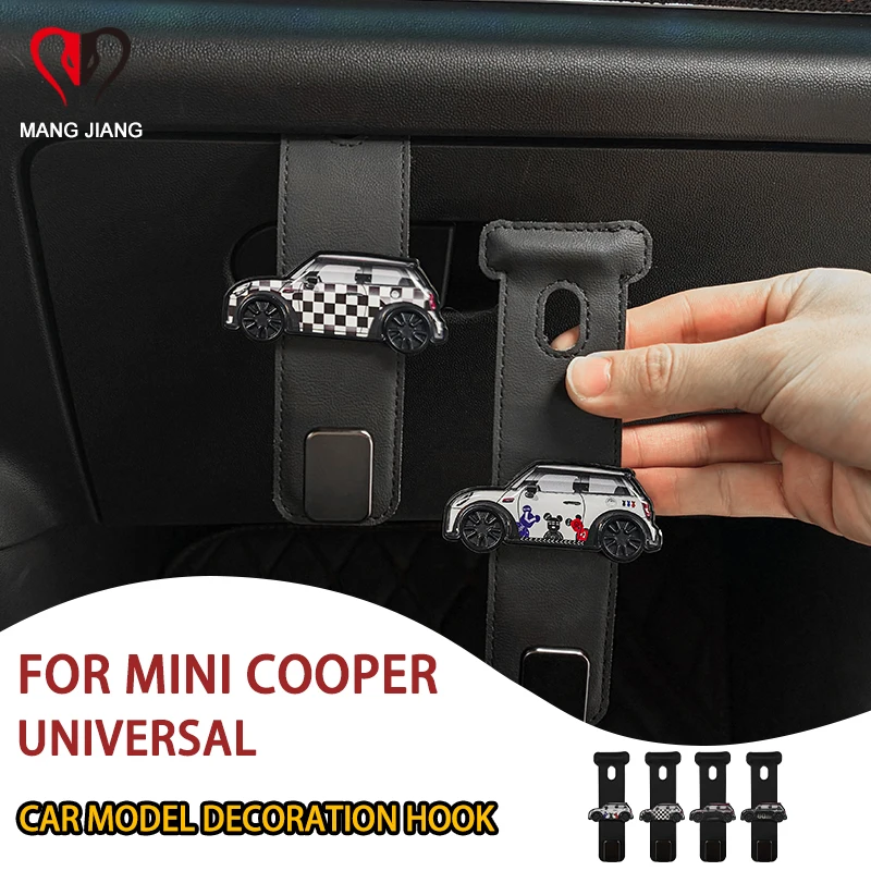 Gancho creativo para reposabrazos de coche, accesorios para Mini Cooper F60 F65 F66 J01 J05 U25 R56 R60, decoraciones creativas, almacenamiento