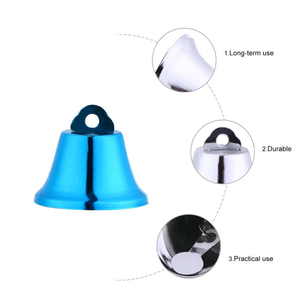 

20Pcs Colorful Hanging Bells Festive Christmas Decorations Simple Elegant Metal Jingle Bells for Home Fireplace Wall Window