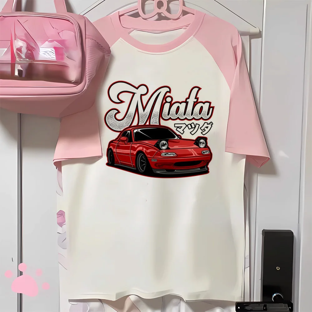 Miata t-shirts women athleisure tshirt girl streetwear clothing