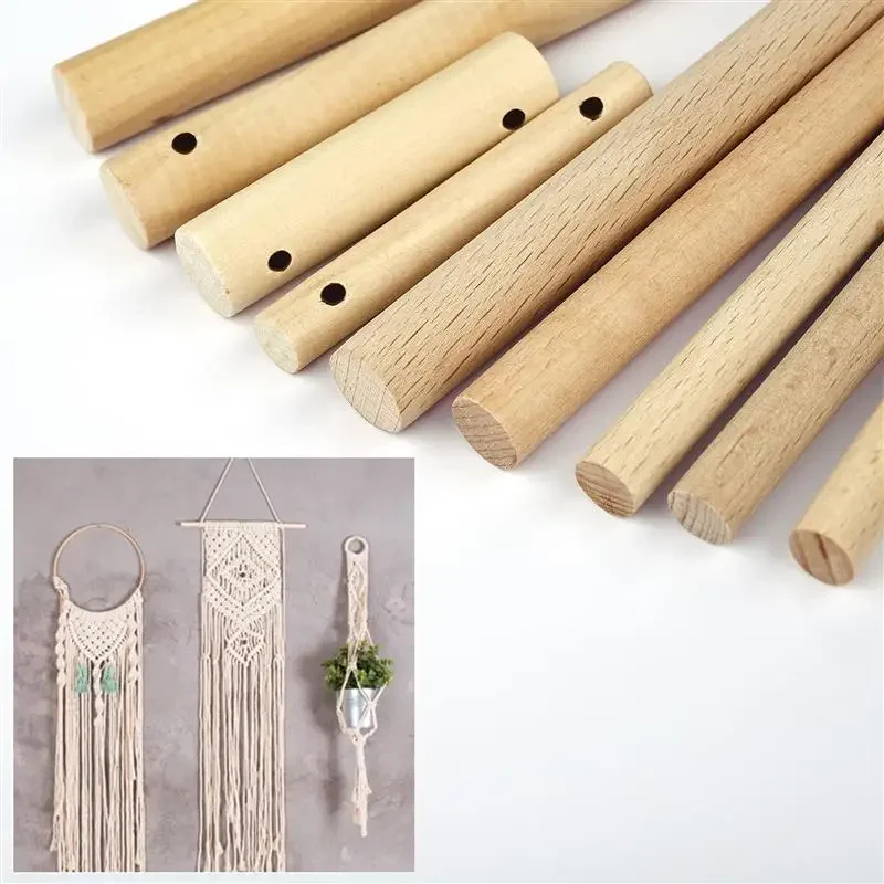 3/5/10pcs Pine Round Wooden Rods Counting Sticks Premium Wooden Dowel For DIY Crafts Building Model Woodworking Educational Toys