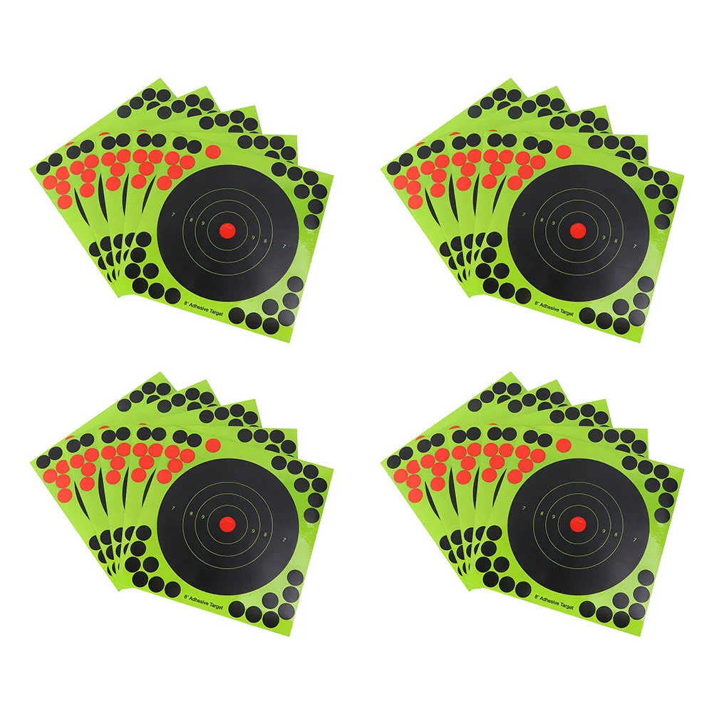 40 Sheets Target Paper Binders Fluorescence Portable Stickers Replaceable Adhesive