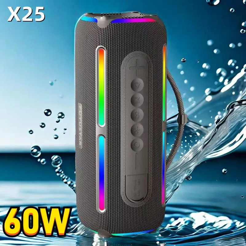 60W High Power Color RGB Fashionable Bluetooth Speaker Portable Outdoor Family Gathering Cinema Subwoofer Caixa De Som Bluetooth