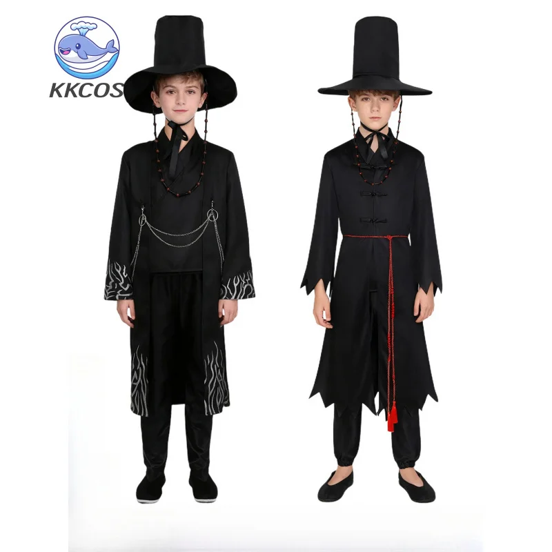 

Movie kpop demon hunter saja boys kids Jinu warrior costume halloween cosplay costume kids comic exhibition outfit